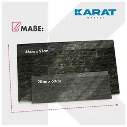 Karat office Design-Glas-Memoboard   Stone   Schwarz