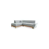 miuform Ecksofa mit Schlaffunktion Dazzling Daisy ¦ grau ¦ Maße (cm): B: 253 H: 77