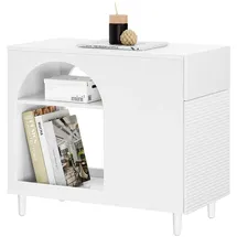 SoBuy Druckertisch Couchtisch Aktenschrank mit Fächern Fbt135-w