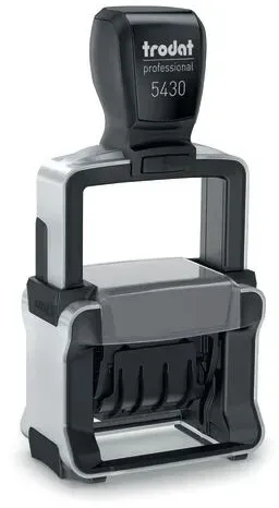 Trodat 134195 Firmenstempel Selbstfärbestempel Text/Datumsstempel Gummi