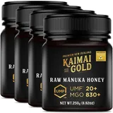Kaimai Gold MGO 830+ / UMF 20+ Manuka Honig * 4x 250g Premium Monofloral UMF® Certified Neuseeland ManukaHonig * 600 633 696 700 720 800 820 829 850