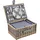 casa.pro Picknickkorb für 4 Personen mit Besteck-Set 37 x 22 x 20 cm blau-weiß