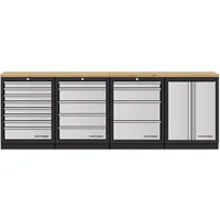 Kraftwerk Werkstattschrank Holz 45,80 cm grau