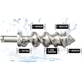Vevor Manuelle Entsafter Weizengras Saftpresse Squeezer Obst Gemüse Entsafter 304 Edelstahl für Weizengras und Blattgemüse Edelstahl 3 Filter Ohne Strom (Manuelle)