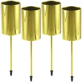 4 Stück Kerzenhalter Adventskranz Gold, Advent Kerzenständer, Kerzenhalter für Stabkerzen,Stabkerzenhalter Metall, kerzenhalter Stabkerzen,für Weihnachten Deko Tischdeko Kerzen