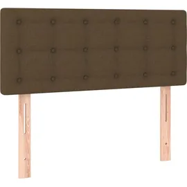 vidaXL Boxspringbett mit Matratze & LED Dunkelbraun 100x200 cm Stoff
