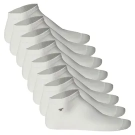 Tom Tailor 8er Pack Unisex Socken - Basic, Sneakersocken, einfarbig Weiß 43-46