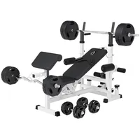 Gorilla Sports Hantelbank Schwarz/Weiß