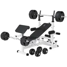 Gorilla Sports Hantelbank Schwarz/Weiß