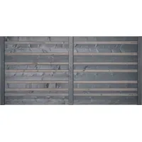 BM Massivholz BM Serie TYP 223 Zaunfeld, 180 x 90cm, Fichte Basaltgrau/Hellgrau