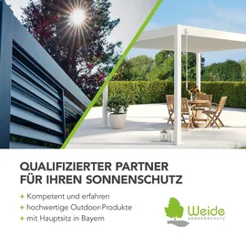 Weide Dekorative Wand für Weide Pergola 1,13m Blattdesign weiß