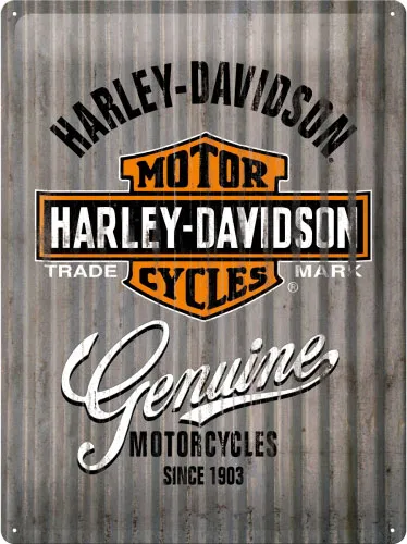 Nostalgic Art Harley-Davidson - Metal Wall, panneau en fer-blanc - 40 cm x 30 cm