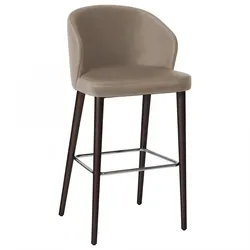 Amanda | Gastro Barhocker | Leder | Taupe