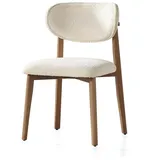 JV Möbel Esszimmerstuhl Polyester weiß