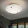GLOBO Deckenleuchte 1-flammig rund opal mit Dekorsteinen, 1x LED 8,0 W 640 lm, D 25 cm