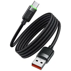 Mcdodo CA-5650, magnetisches USB-A - USB-C Kabel, selbstaufrollend, LED-Anzeige, 6A, 1,20m