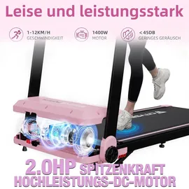 CITYSPORTS Laufband für Zuhause bis 12 km/h,mit LED-Anzeige,APP und 360° Tablet Holder,kompakte Walking Pad für Zuhause und Büro