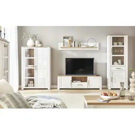 Forte Highboard Bohol 106,4 x 160,6 x 42 cm Riviera Eiche / Sibiu Lärche hell