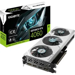 Gigabyte GeForce RTX 4060 EAGLE OC ICE 8G Grafikkarte - 8GB GDDR6X, 2x HDMI, 2x DP