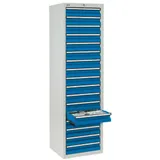 stumpf metall Schubladenschrank Serie STS 410, 17 Schubladen lichtgrau