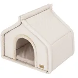 Hundehütte Katzenhütte Hundehöhle Katzenhöhle Hundehaus Katzenhaus Hütte Höhle Hundekissen Katzenkissen Haustierhütte Große R3-60 x 50 cm Beige