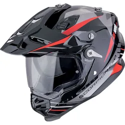 Scorpion ADF-9000 Air Feat, Endurohelm - Schwarz/Silber/Rot - XS