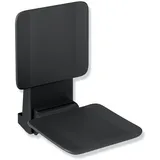Hewi System 900 Einhängesitz Klappsitz schwarz matt 350 x 533 x 526 mm