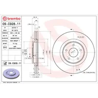 Brembo 09.C928.11 vorne, belüftet, 1 Stück
