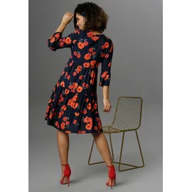 Aniston CASUAL Tunikakleid mit Klatschmohn-Blumen bedruckt Schwarz 38