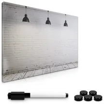 Navaris Magnettafel Memoboard Industrial, 60 x 40 cm grau