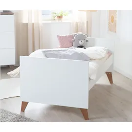 roba Ole Kombi-Kinderbett - Mitwachsendes Gitterbett mit Füßen aus Massivholz - - Umbaubar zum Juniorbett - Holz