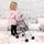 Bayer Puppenbuggy BAYER, schmetterling grau, rosa, Puppenwagen, KinderB:27cm H:56cm T:47cm, Kunststoff, Metall, Polyester, mit Tasche, B:27cm H:56cm T:47cm