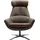 BeType Drehsessel Be Organic High Back Leder 81 x 92 x 83 cm grau drehbar