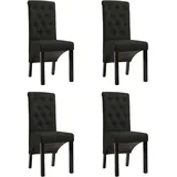 deluke Esszimmerstuhl VEDA Stoff Schwarz 4er Set