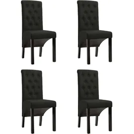 deluke Esszimmerstuhl VEDA Stoff Schwarz 4er Set