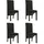 deluke Esszimmerstuhl VEDA Stoff Schwarz 4er Set
