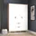 Forte Drehtürenschrank Vankka 139,4 x 201,5 x 52 cm Weiß/Eiche