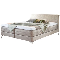 Frei platzierbares Boxspringbett 180x210 cm creme - Barima