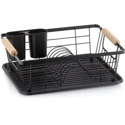 Geschirrabtropfkorb Rica Metall schwarz 35,0x28,0x13,0cm