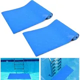 Ineasicer - Rutschfeste Poolleitermatte, 2 Stück Rutschfeste Poolmatte Schutzmatte, 60 X 23 Cm Poolleiter-schutzmatte, Pool-stufenmatte Mit Rutschfester Textur