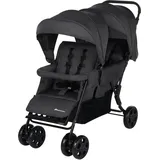 Bebeconfort Teamy Zwillings-Kinderwagen, Kompatker Geschwister-Kinderwagen, nutzbar ab der Geburst bis ca. 4 Jahre, 0-22 kg, Mineral Graphite