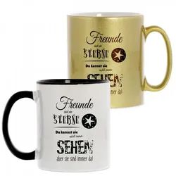 Keramiktasse "Freunde sind wie Sterne"