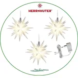 Herrnhuter Sterne 3er SET LED inkl.3er Netzteil 13 cm Stern weiß - 13 cm - weiß