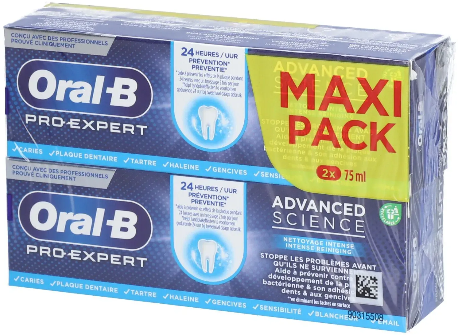 ORAL-B PRO EXPERT ADVANCED SCIENCE - Nettoyage intense, dentifrice goût menthe poivrée. Tu 150 ml dentifrice(s)
