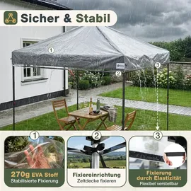 Sekey Ersatzdach Pavillon 3 x 3 m Transparent