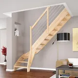 DOLLE Raumspartreppe Faro 243-299 cm Buche/Edelstahl