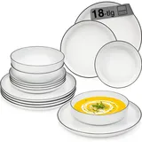 sänger Tafelservice Marlo Black Rim 18 Stück)