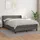 vidaXL Boxspringbett mit Matratze Grau 140x200 cm Kunstleder