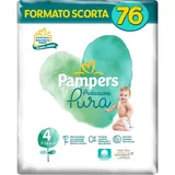 Pampers Naturello, 76 Windeln mit Baumwolle und natürlichen Materialien aus Pflanzen, 0% Parfüm, Größe 4 (7-18 kg)