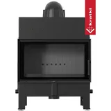 Kamineinsatz aus Stahl KRATKI FLOKI M 10 kW Ø 200 schwarz Verkleidung